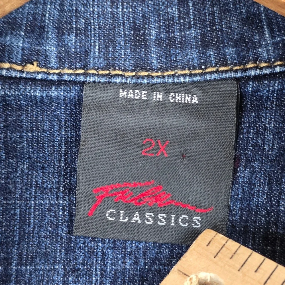 Vintage FUBU 14 Denim Jacket Jeans Matching Set Y2K Cargo SEE MEASUREMENTS